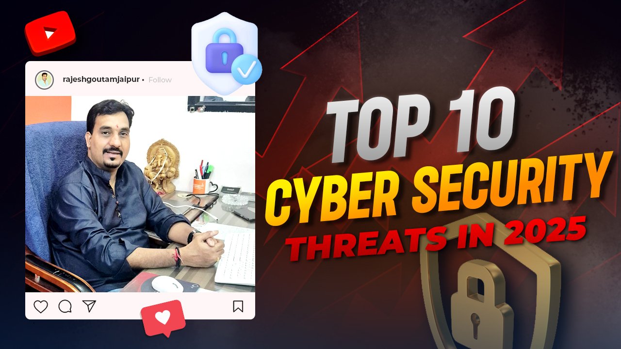 Top 10 Cybersecurity Threats in 2025 – Rajesh Goutam IT Expert